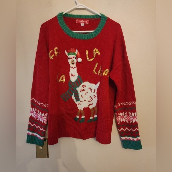 Sweaters - 33 DEGREES Fun Llama Ugly Christmas Sweater - Size xl